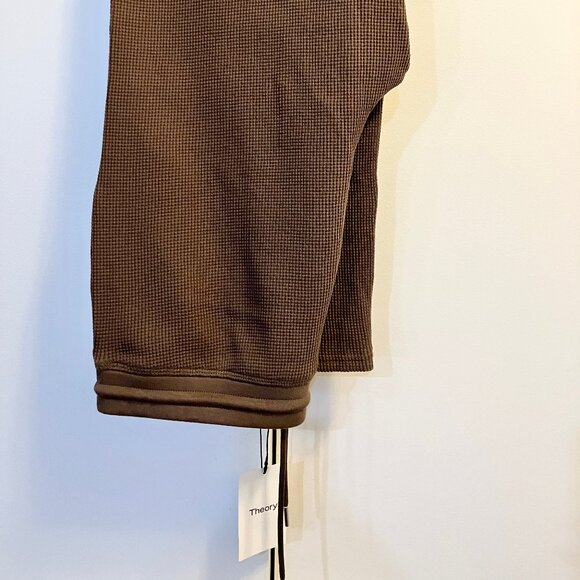 Theory Brown Easy Sweatpant in Waffle Knit Cotton - Large - Picture 8 of 11